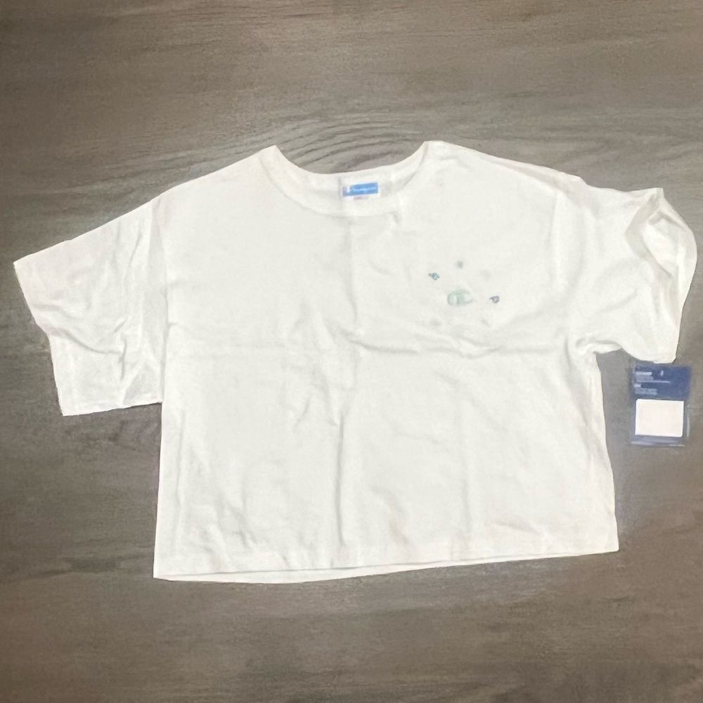 NWT Champion White Graphic Crop Top - Size S